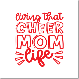 Living That Cheer Mom Life Cheerleader Cheer Mom Cute Posters and Art